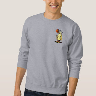 Sweatshirt Fantôme d'Halloween avec ballon Citrouille