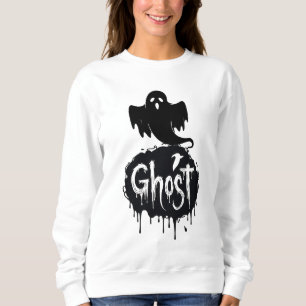 Sweatshirt Fantôme – Texte Art Égouttant Horreur Sombre