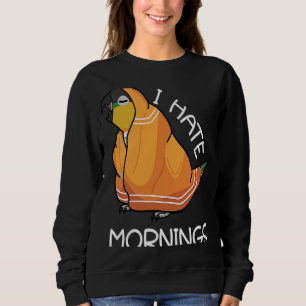 Sweatshirt Fatigué Parrot déteste les matinées I Noir à tête
