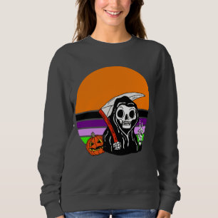 Sweatshirt Faucheuse - Coucher de soleil d'Halloween Jack O'L