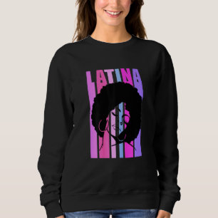 Sweatshirt Femme Afro Latina Queen Black African American Ha