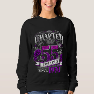 Sweatshirt Femme Chapitre 55 Fabuleux depuis 1970 55e anniver