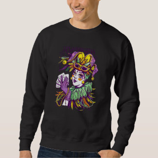 Sweatshirt Femme de Chester tête de masque de raisin de Mardi