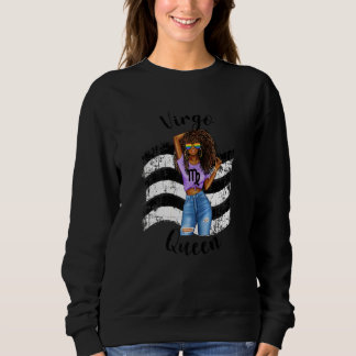 Sweatshirt Femme droite Ally Noir Femmes Virgo Reine Zodia