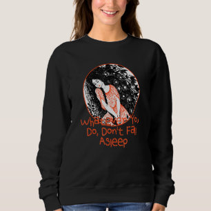 Sweatshirt Femme endormie Halloween Vintage N'endors pas