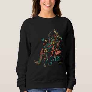Sweatshirt Femme équestre Filles Cheval Fille Horseback Ride