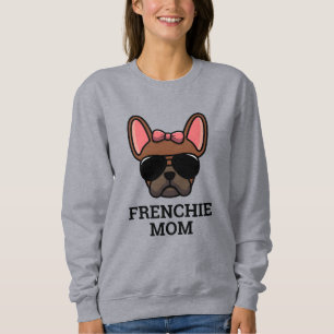 Sweatshirt Femme Fête Rouge Français Chien Fréchie Maman