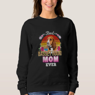 Sweatshirt Femme Meilleur Chien Maman Jamais Basset Hound Flo