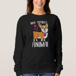 Sweatshirt Femme Mon Esprit Animal Corgi Chien J'aime Maman N