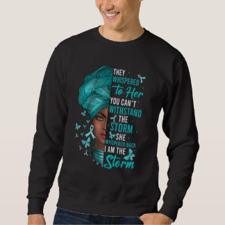 Sweatshirt Femme noire africaine Afro Je suis la tempête cerv
