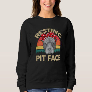 Sweatshirt Femme Pitbull Repose Pit Face Pitbull Mama Pit