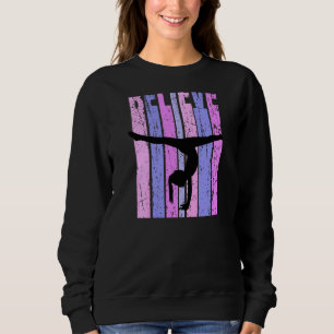 Sweatshirt Femme rose Gymnaste Gymnaste Coach Coaching Gymnas