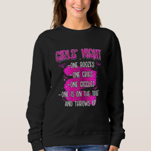 Sweatshirt Femme Un Booze Un Crie Un Giggles - Filles Ni