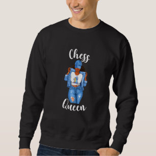 Sweatshirt Femmes Afro Black Woman Échecs Queen Player Aime C
