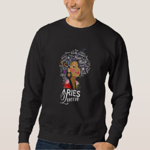 Sweatshirt Femmes Afro Hair Art Aries Reine Anniversaire 21 m