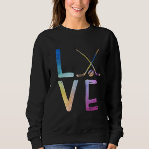 Sweatshirt Femmes Amour Amoureux Hockey sur glace Filles Joue