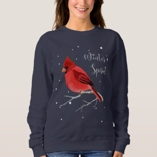 Sweatshirt Femmes cardinales rouges d'oiseau de vacances de