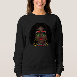 Sweatshirt Femmes Cheveux Afro Histoire des Noirs Afro-Améric
