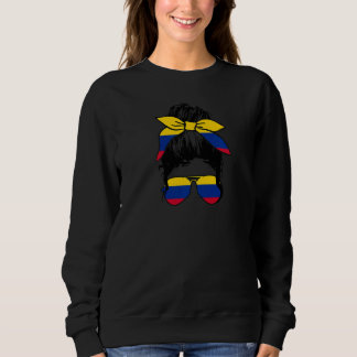 Sweatshirt Femmes Colombie Colombienne Drapeau Pride Fille Hi