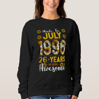Sweatshirt Femmes Fabriquées En Juillet 1996 26 Ans 26 Ans