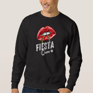 Sweatshirt Femmes Fiesta Queen Lèvres Chaîne de lèvres Espagn