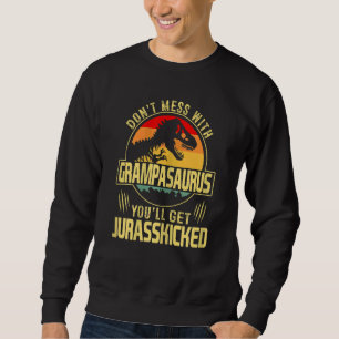 Sweatshirt Femmes Hommes Grampasaurus Dinosaur Rex Vintage Fa