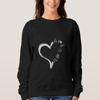 Sweatshirt Femmes Mon Amour Camping Demi-Cœur