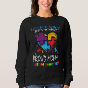 Sweatshirt Femmes Sa Voix Mon Coeur Fille Autisme Lauréats