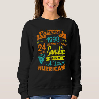 Sweatshirt Femmes Septembre 1998 24 Ans Soleil Mixte