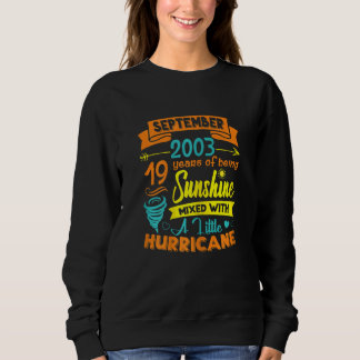 Sweatshirt Femmes Septembre 2003 19 Ans Soleil Mixte
