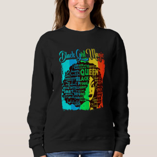 Sweatshirt Femmes Vintage Afro Black Girl Magic Black History