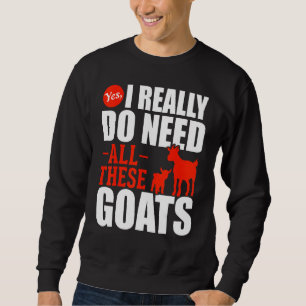 Sweatshirt Fermier Animaux Chèvre d'élevage Chèvre