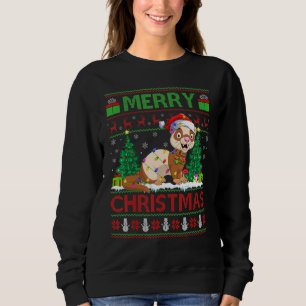 Sweatshirt Ferret Xmas Éclairage Père Noël Ugly Ferret Noël