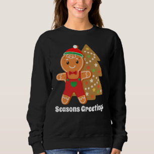 Sweatshirt Festif Christmas gingerbread texte