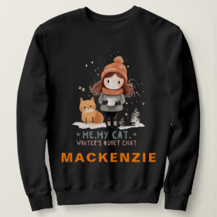 Sweatshirt Festivités Féline : Fête Conversation d'hiver pers