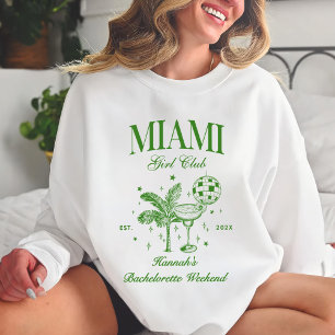 Sweatshirt Fête de Bach Miami Verte et Jaune Rétro Moderne