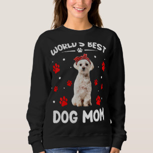 Sweatshirt Fête des mères du meilleur chien maltais du monde