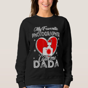 Sweatshirt Fête des pères Mon photographe préféré m'appelle P