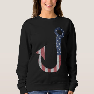 Sweatshirt Fête des pères Pêche Drapeau Poisson Hochet