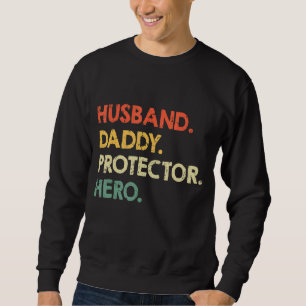 Sweatshirt Fête des pères Vintage du héros du papa du mari