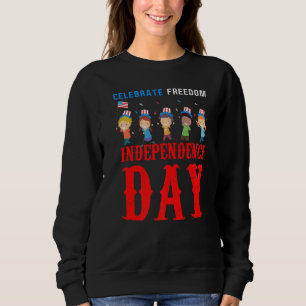 Sweatshirt Fêter Liberté Enfants Juillet 4 Garçons Filles Sin