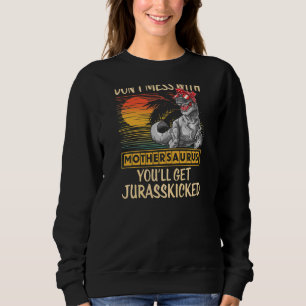 Sweatshirt Fêtes des mères en détresse Mothersaurus Retro