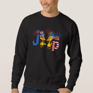 Sweatshirt Feu d'artifice Ducks American Drapeau heureux 4 ju