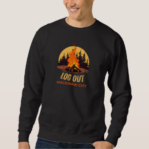Sweatshirt Feu de camp à Mackinaw City Michigan