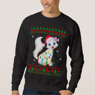 Sweatshirt Feu moche doux lumières Noël Chat Kitten Amour