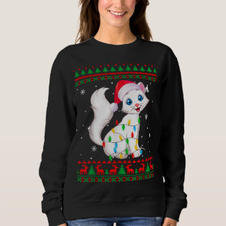 Sweatshirt Feu moche doux lumières Noël Chat Kitten Amour