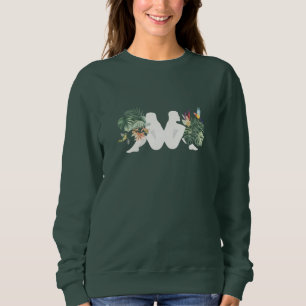 Sweatshirt Feuilles tropicales & Oiseaux Design de nature min