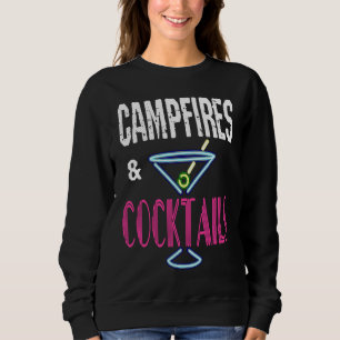 Sweatshirt Feux de camp et cocktails  Camping Boisson Camp Hu