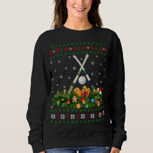 Sweatshirt Field Hockey Sports Amateur Xmas Ugly Field Hockey