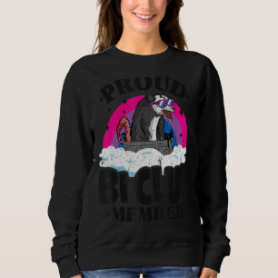 Sweatshirt Fier Bi Club Membre Opossum Bisexual Drapeau Arc-e